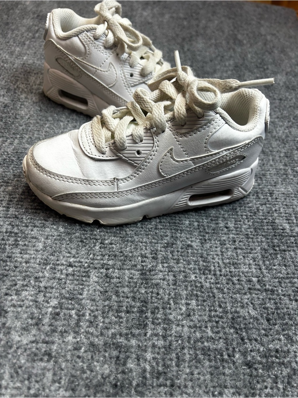 Nike Air Max 90 LTR Triple White 11C Athletic Sneakers - Lightweight Comfort